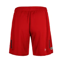 Short 5th & Ocean by New Era rouge pour hommes des Stampeders de Calgary Sideline Swift Performance en tricot