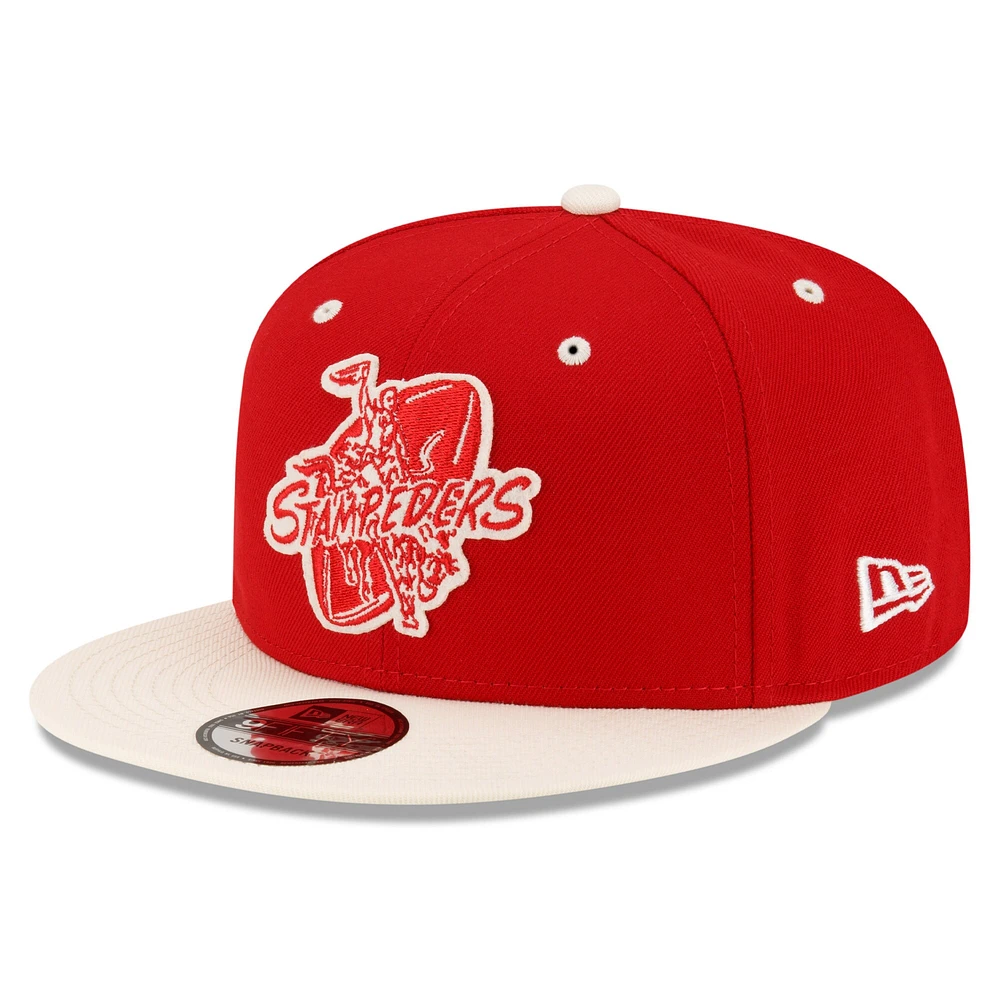 Casquette Snapback 9FIFTY rouge des Stampeders de Calgary New Era pour hommes