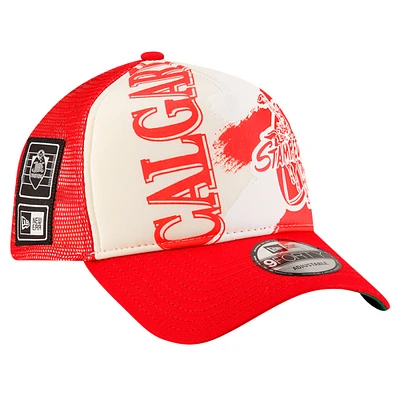 Casquette réglable 9FORTY Turf Traditions des Stampeders de Calgary New Era rouge pour hommes