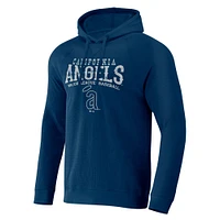 Men's Darius Rucker Collection by Fanatics  Navy California Angels Waffle-Knit Raglan Pullover Hoodie