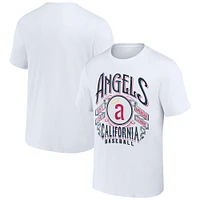 Men's Darius Rucker Collection by Fanatics White California Angels Cooperstown Distressed Rock T-Shirt