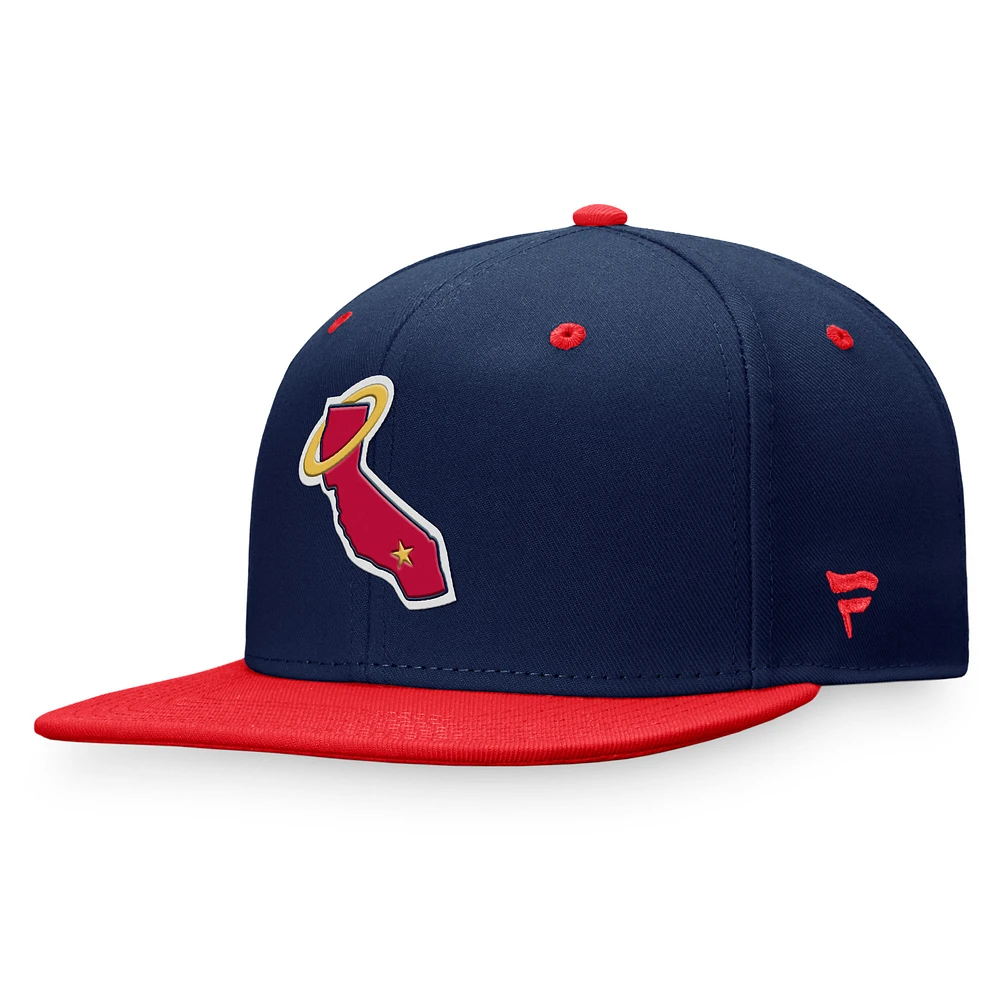 Men's Fanatics Navy/Red California Angels Cooperstown Collection Two-Tone Fitted Hat