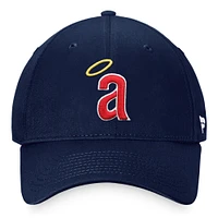 Men's Fanatics Navy California Angels Cooperstown Collection Core Adjustable Hat