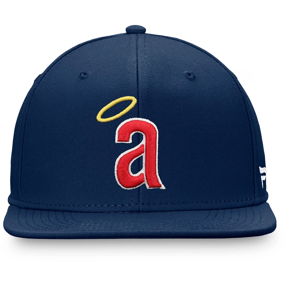 Casquette Snapback Fanatics Navy Angels Cooperstown Collection Core pour hommes