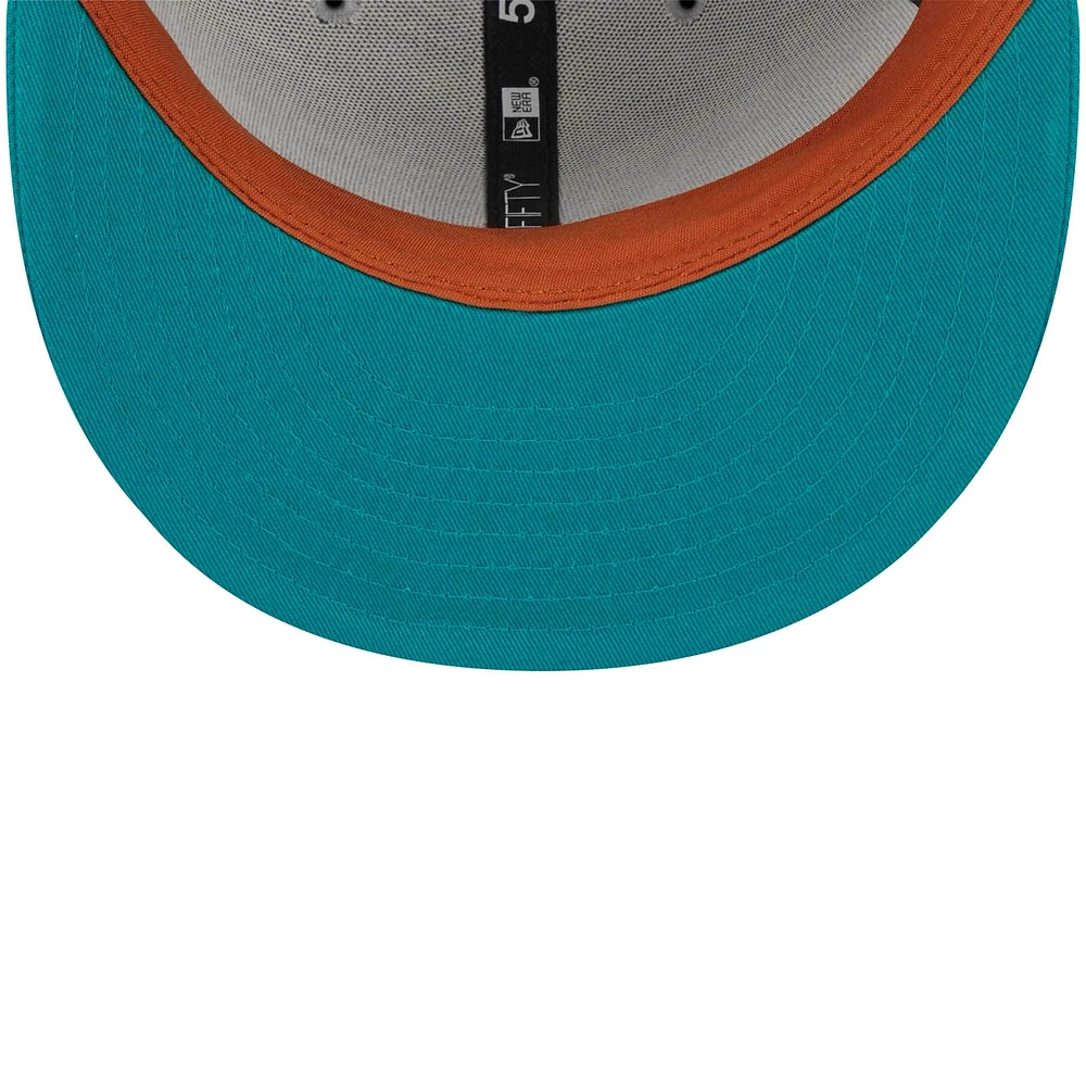 Men's New Era Gray/Teal California Angels Cooperstown Collection 59FIFTY Fitted Hat