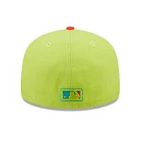 Men's New Era Green/Red California Angels, Los Angeles Angels Cyber Highlighter 59FIFTY Fitted Hat