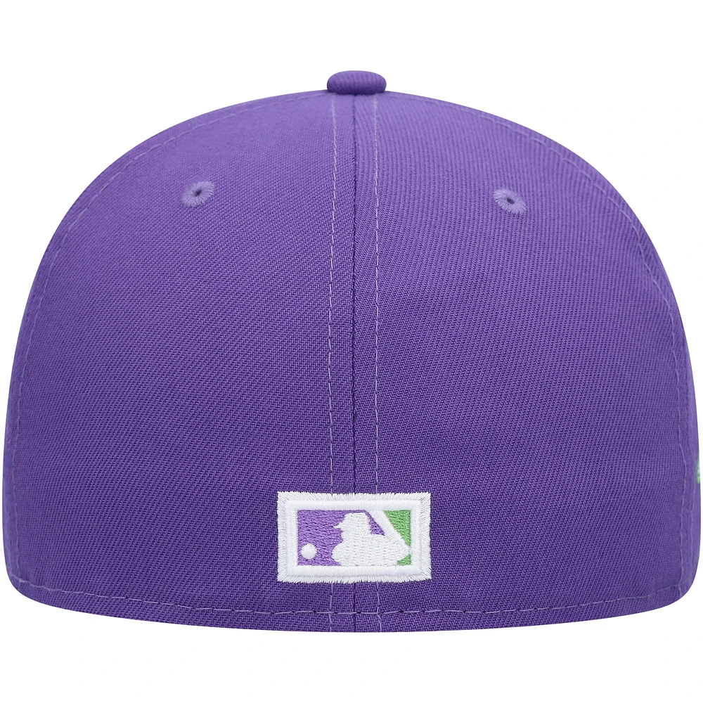 Casquette ajustée 59FIFTY pour homme California Angels Collection Cooperstown Lime Side Patch New Era