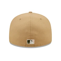 Men's New Era Tan/Olive California Angels Cooperstown Collection Pink Undervisor - 59FIFTY Fitted Hat