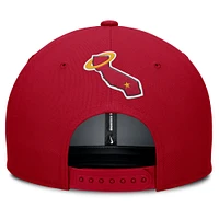 Casquette Nike Pro Performance Snapback grise/rouge California Angels Cooperstown Collection pour homme