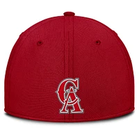 Men's Nike Gray/Red California Angels Rise Swoosh Performance Flex Hat
