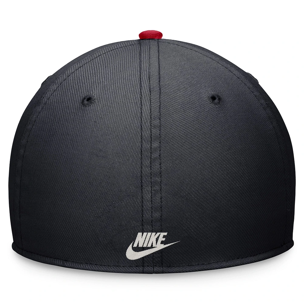 Men's Nike Navy/Red California Angels Cooperstown Collection Rewind Swooshflex Performance Hat