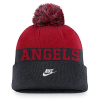 Men's Nike Navy California Angels Rewind Peak Cuffed Knit Hat with Pom