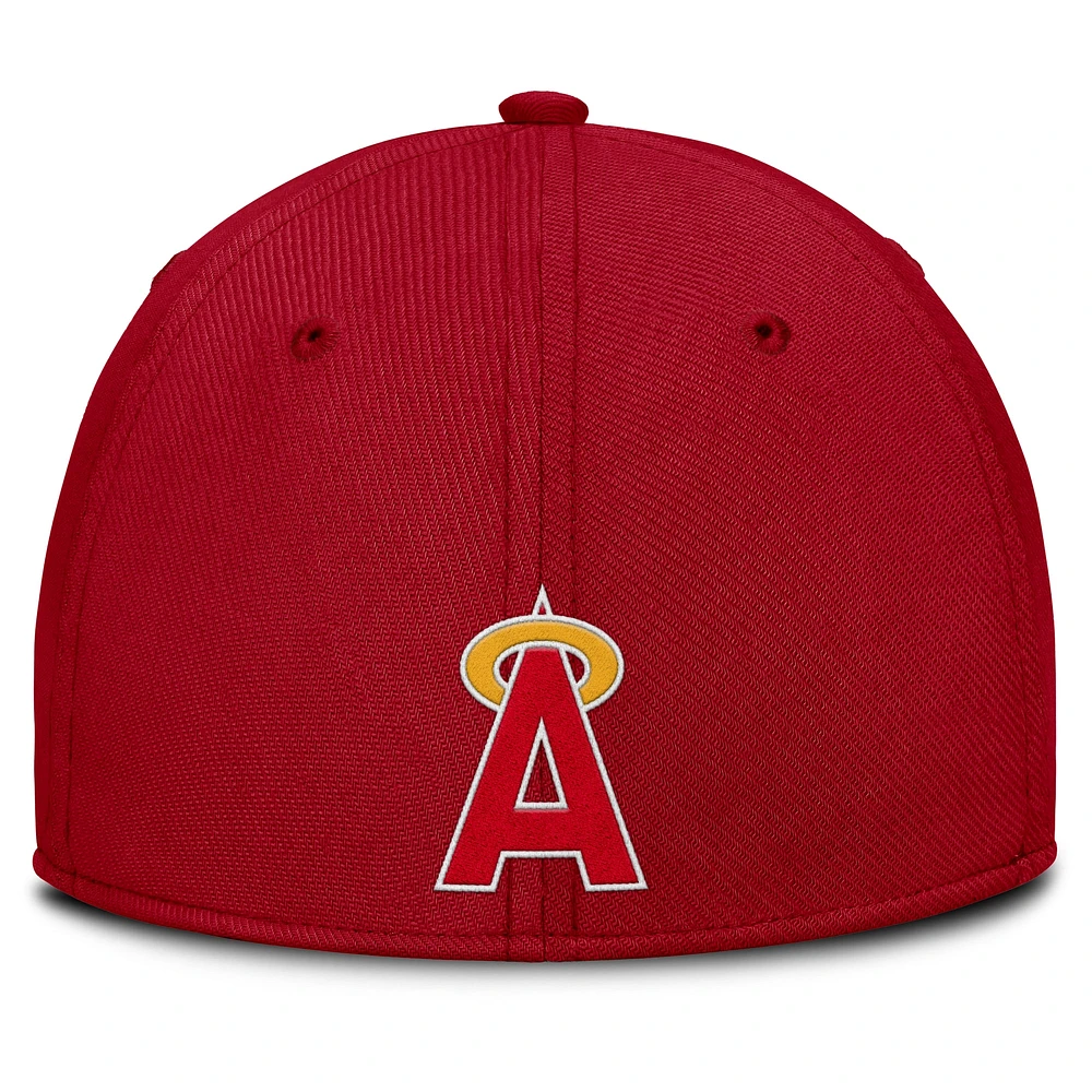 Men's Nike Red/Navy California Angels Rise Swoosh Performance Flex Hat
