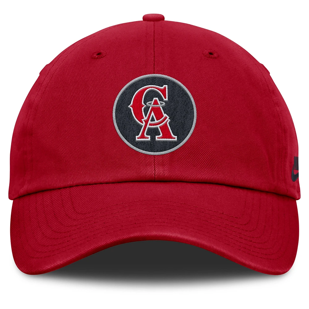 Men's Nike Red California Angels Club Adjustable Hat