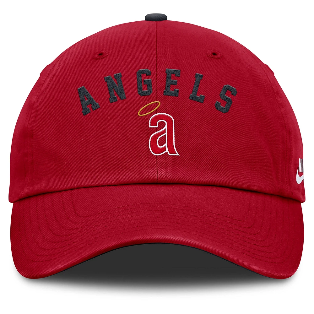 Men's Nike  Red California Angels Cooperstown Collection Club Adjustable Hat