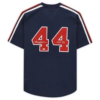 Reggie Jackson Navy California Angels Autographed Mitchell & Ness Cooperstown Collection Replica Batting Practice Jersey with "H.O.F. '93" Inscription