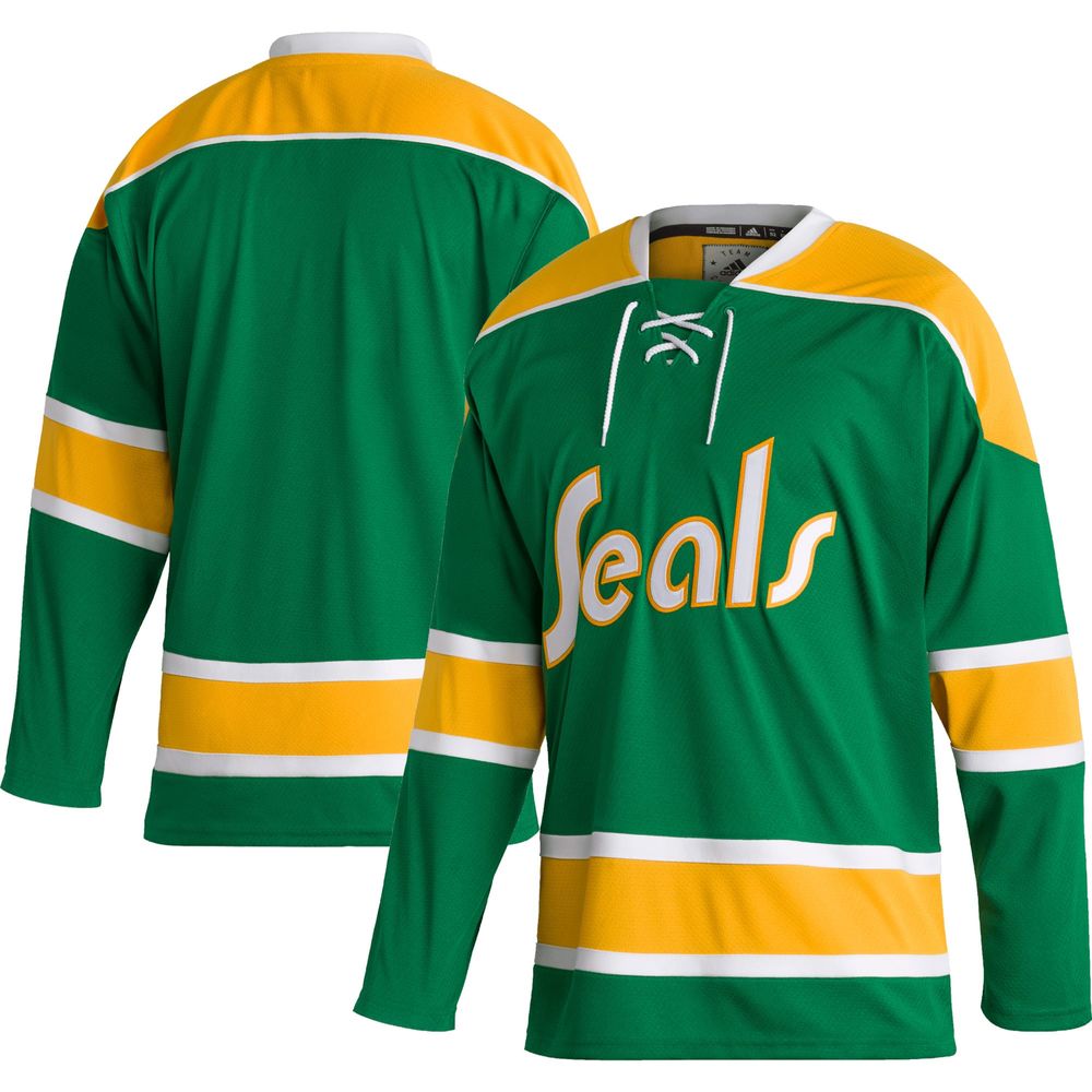 Men's adidas Green California Seals Team Classics Authentic - Jersey