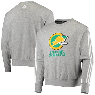 Sweat-shirt vintage pour hommes adidas gris chiné California Seals Team Classics
