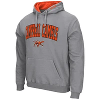 Sweat à capuche gris Colosseum Campbell Fighting Camels Arch & Logo 3.0 pour hommes