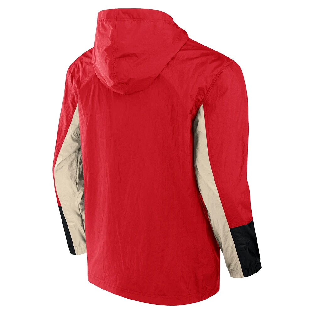 Men's Fanatics Red/Natural Canada 2025 4 Nations Face-Off Crash the Net Full-Zip Jacket