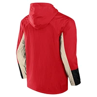 Men's Fanatics Red/Natural Canada 2025 4 Nations Face-Off Crash the Net Full-Zip Jacket