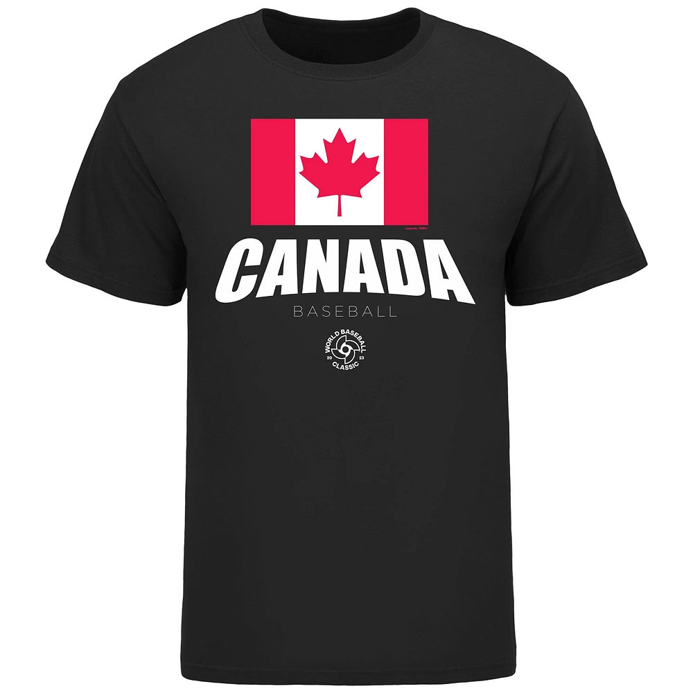 Men's LEGENDS Black Canada Baseball 2023 World Classic Federation T-Shirt