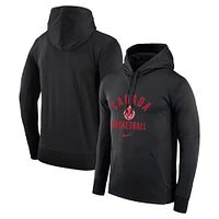 Men's Nike Black Canada Basketball Therma Pullover Hoodie