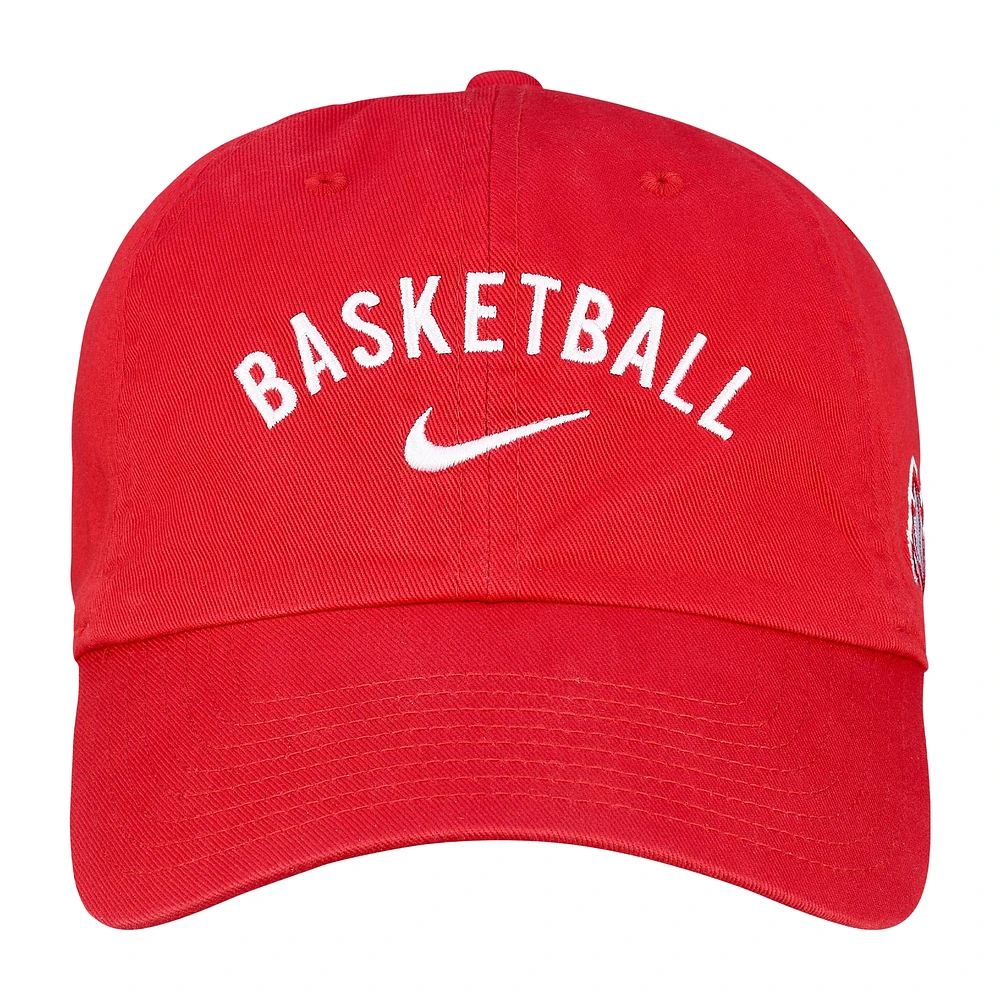 Men's Nike Red Canada Basketball Campus Adjustable Hat