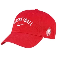 Men's Nike Red Canada Basketball Campus Adjustable Hat