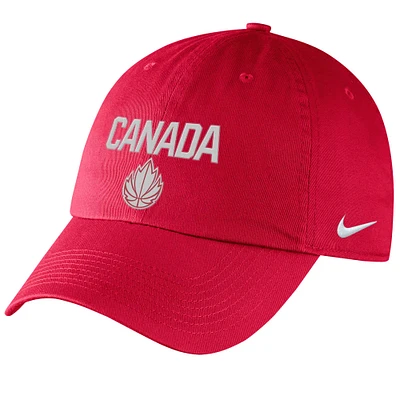 Casquette ajustable Nike Canada Basketball Campus pour homme rouge