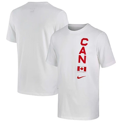 T-shirt Nike pour hommes, blanc, performance de l'équipe basket-ball du Canada