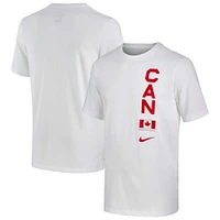 T-shirt Nike pour hommes, blanc, performance de l'équipe basket-ball du Canada