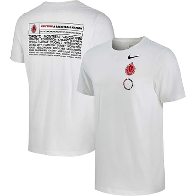 Men's Nike White Canada Basketball Unified Core T-Shirt