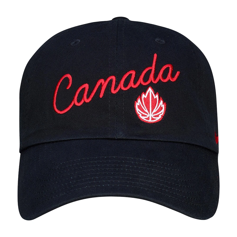 Women's Nike Black Canada Basketball Campus Adjustable Hat