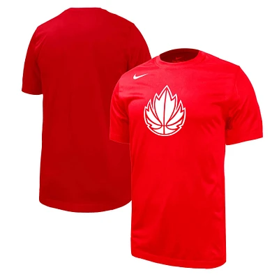 Youth Nike  Red Canada Basketball Core T-Shirt