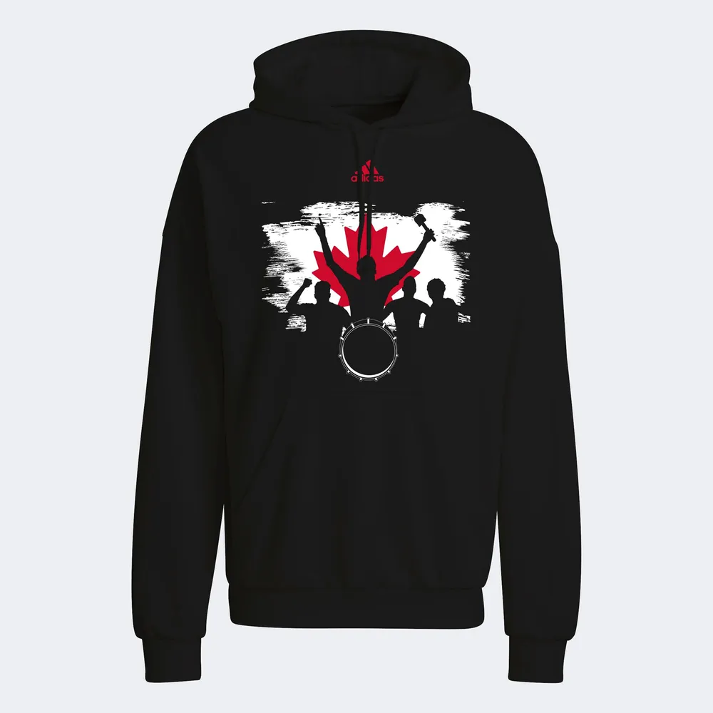 Men's adidas Black Canada Soccer Drum - Pullover Hoodie