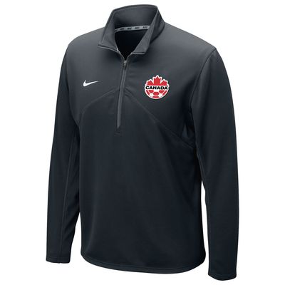 Men's Black Canada Soccer Training Performance Quarter-Zip - Jacket