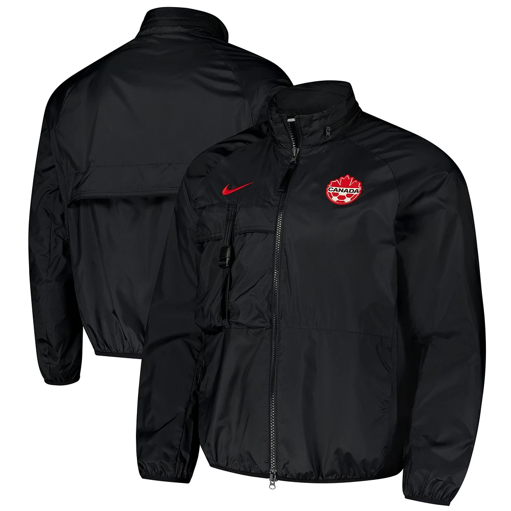 Veste entièrement zippée Nike Canada Soccer 2024 Halo Anthem pour homme, noire