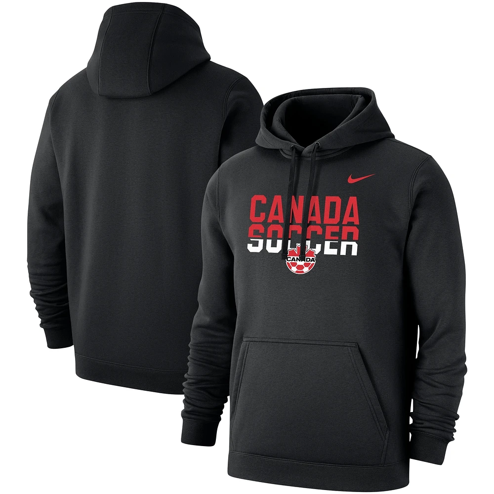 Men's Nike Black Canada Soccer Club Pullover Hoodie