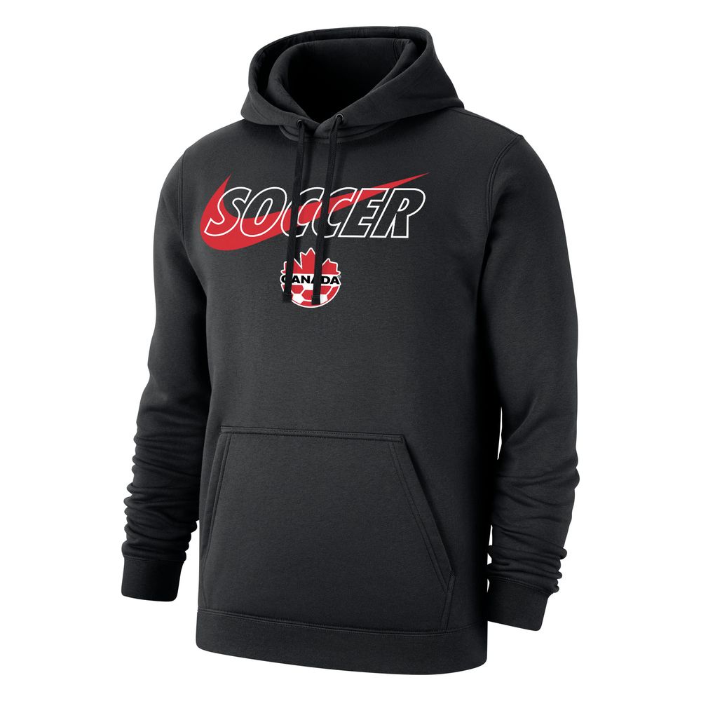 Men's Nike Black Canada Soccer Club Swoosh - Pullover Hoodie