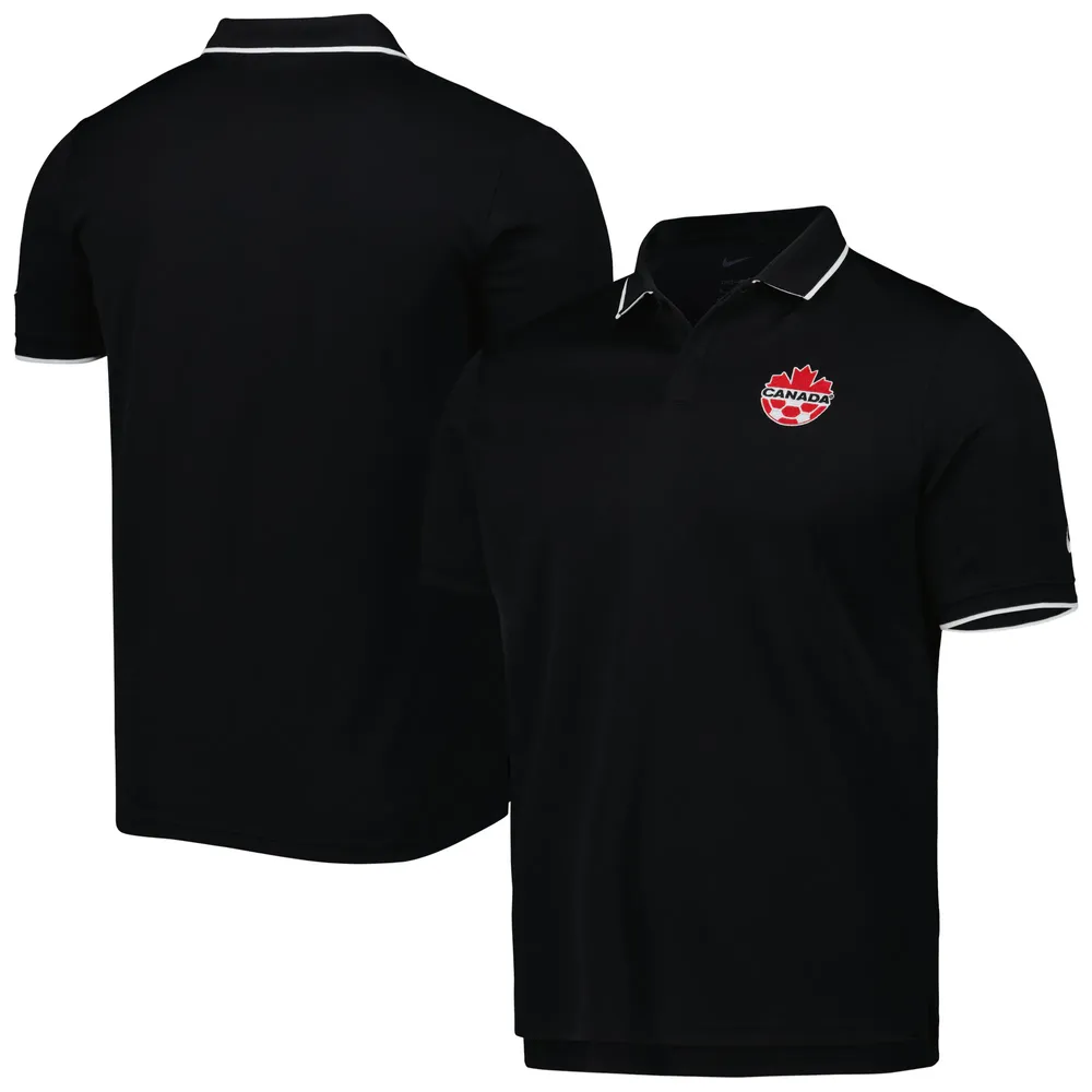 Men's Nike Black Canada Soccer Collegiate Polo