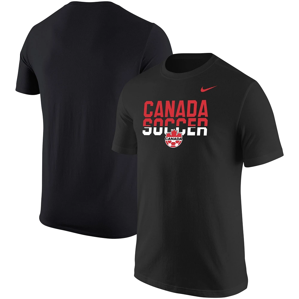 T-shirt Nike Canada Soccer Core pour hommes, noir