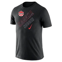 T-shirt Nike Canada Soccer Legend Performance pour homme, noir