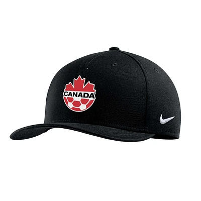 Casquette ajustée avec logo Nike Canada Soccer pour homme, noire