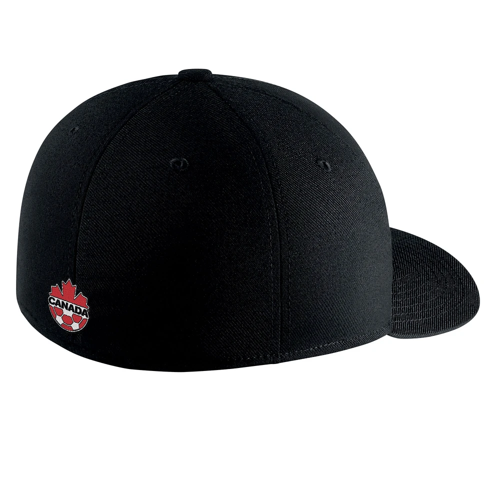 Men's Nike Black Canada Soccer Swoosh Performance Flex Hat