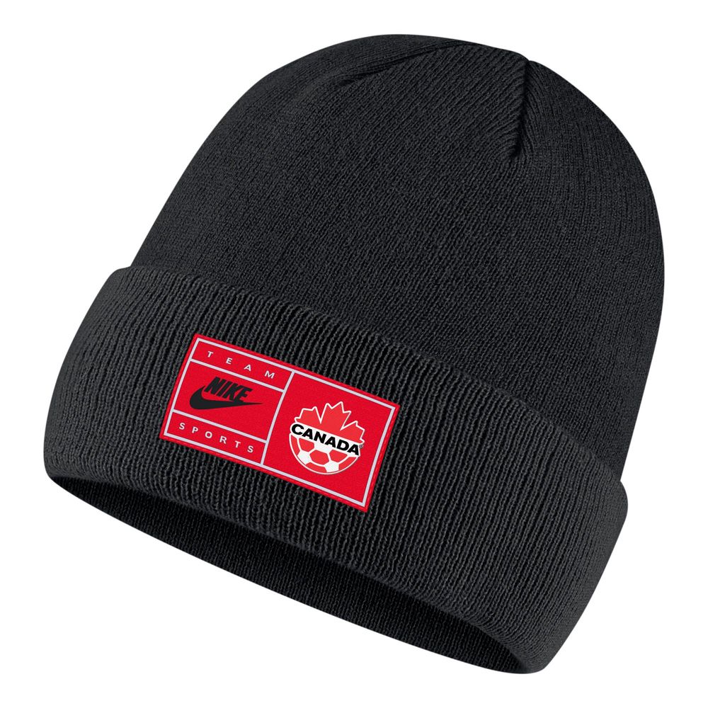 Men's Nike Black Canada Soccer Team Logo - Cuffed Knit Hat