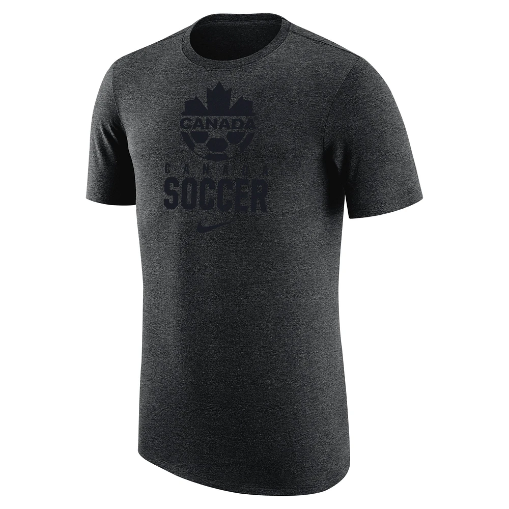 Men's Nike Black Canada Soccer Tonal Tri-Blend T-Shirt