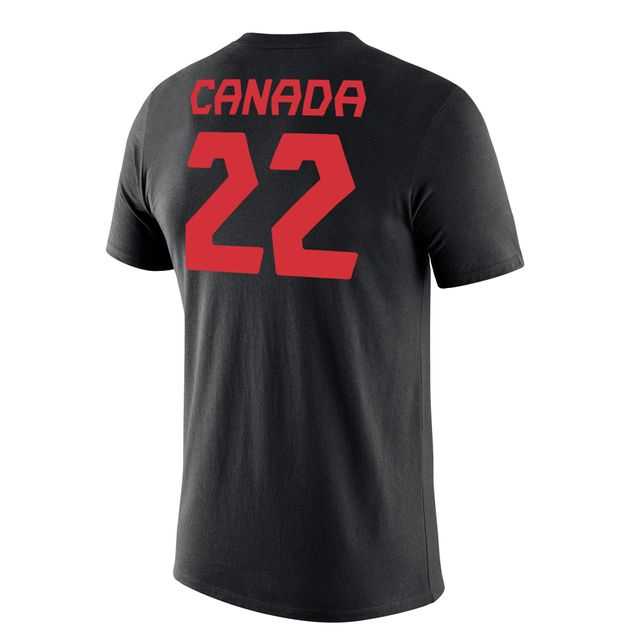 T-shirt Nike Canada Soccer - We Can Team Qualification Celebration Performance pour homme, noir