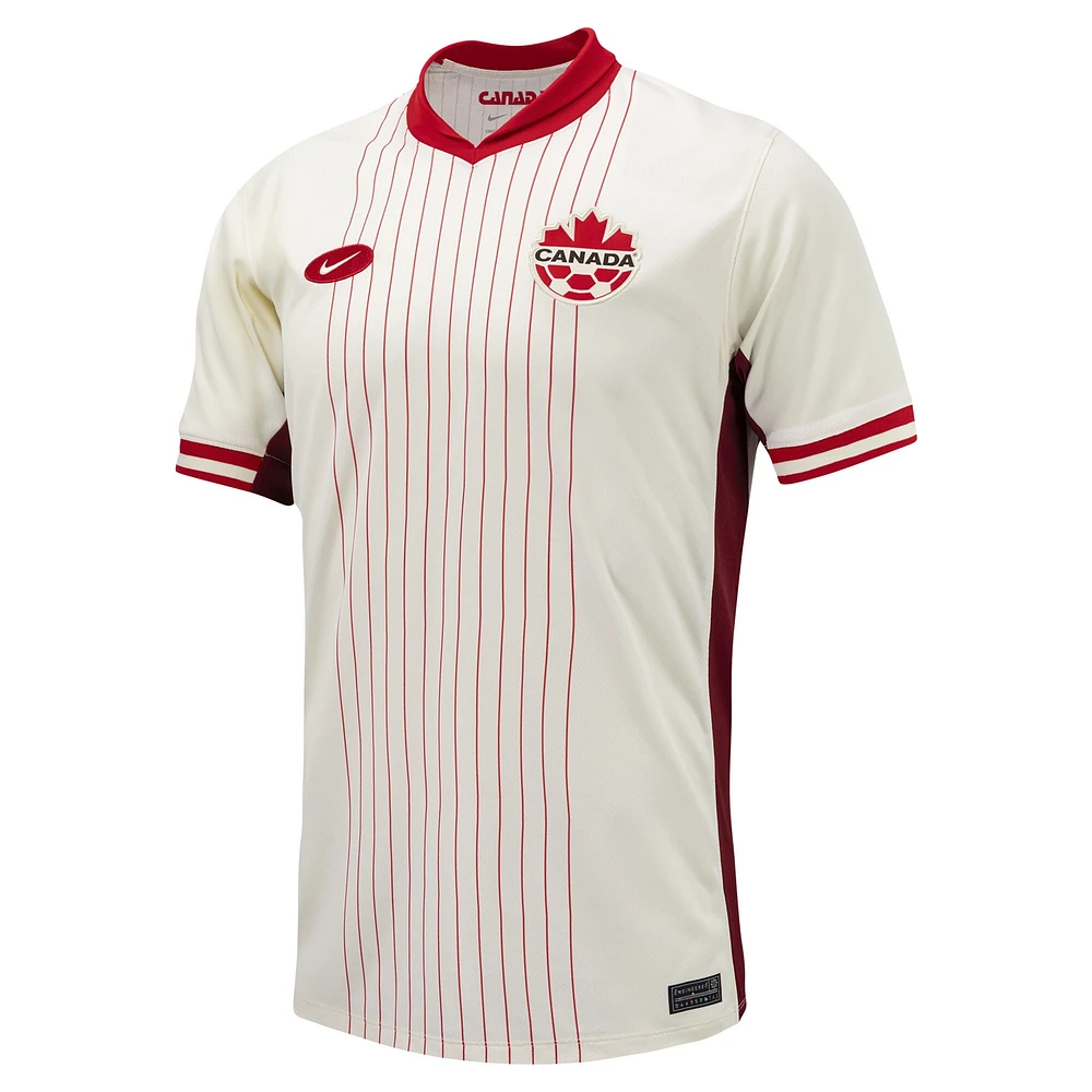 Men's Nike  Cream Canada Soccer 2024 Away Replica Jersey