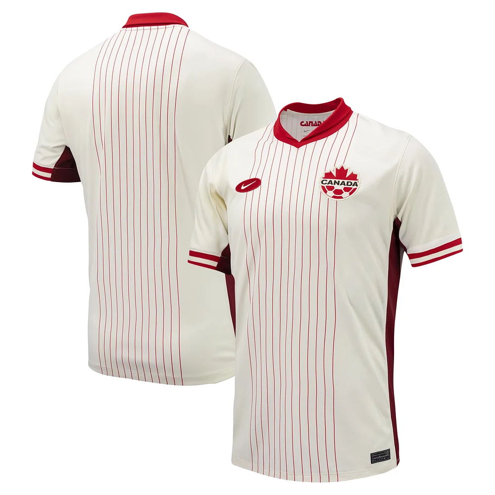 Men's Nike  Cream Canada Soccer 2024 Away Replica Jersey